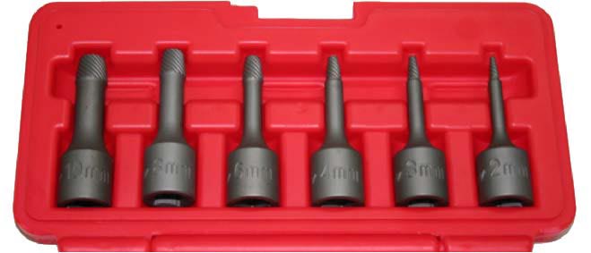 T & E Tools 8913 6 Pc. Impact Wedge Proof Extractor Set- 3/8