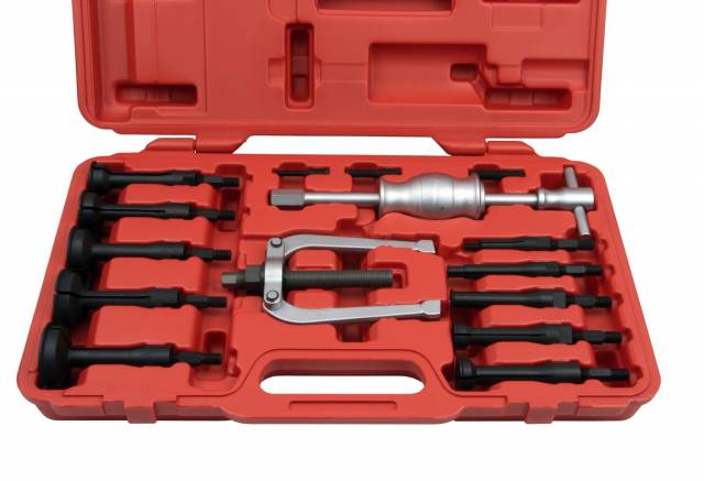 T&E Tools 9636 16 Piece Universal Blind Hole Puller Kit