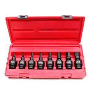 T & E Tools 97449  8 Piece 1/2" Drive Metric In-hex Impact Universal Sockets