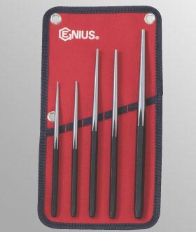 Genius PC-565LU 5 Piece Long Taper Line Up Punch Set
