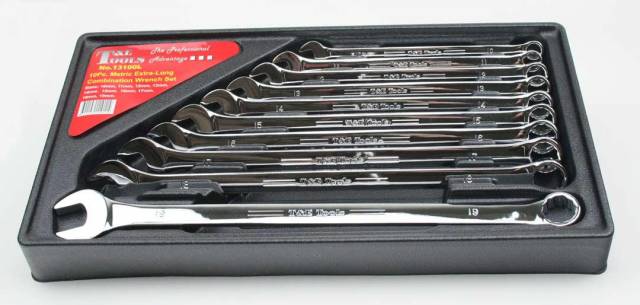 T & E Tools 13100L  7Pc. Pro-Line Extra Long Metric Combination Wrench Set- [12 Point]