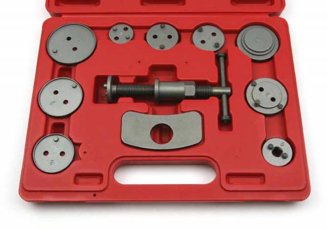T & E Tools 2366 11 Piece Rear Disc Brake Caliper Tool Kit